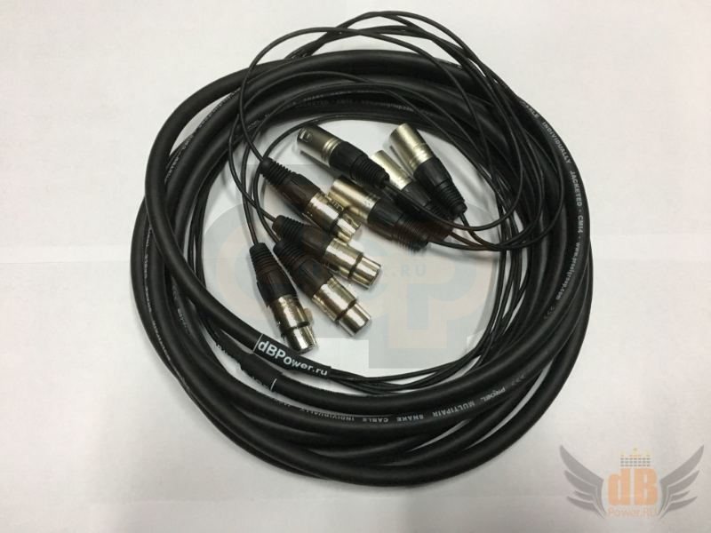 Мультикор "Веер" 4 XLR MALE-4 XLR FEMALE 3 метра