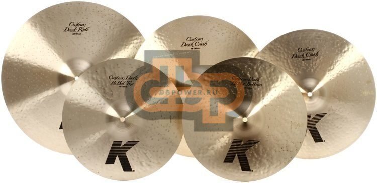 Набор тарелок для барабанов ZILDJIAN KCD900 K CUSTOM DARK 5 PC CYMBAL SET