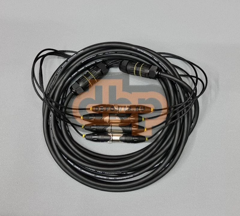 Мультикор "Веер" 4 XLR MALE-4 XLR FEMALE 10 метров