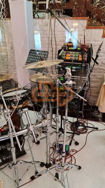 Звукоизоляционный круглый экран Drum Round Shield 60см. со стойкой