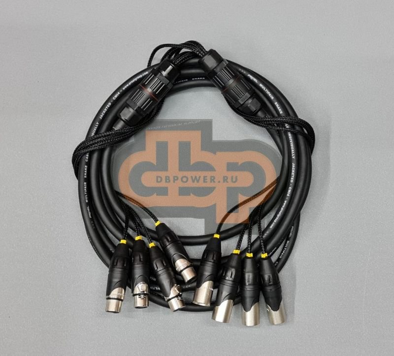 Мультикор "Веер" 4 XLR MALE-4 XLR FEMALE 5 метров